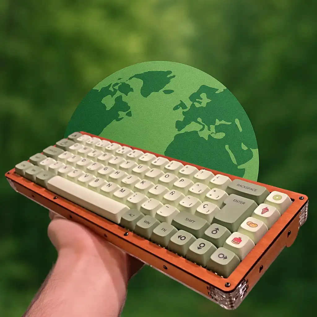 Teclado mecánico verde
